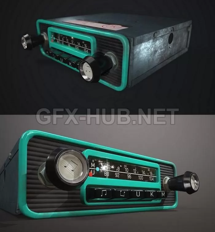 PBR Game 3D Model – Blaupunkt Vintage radio