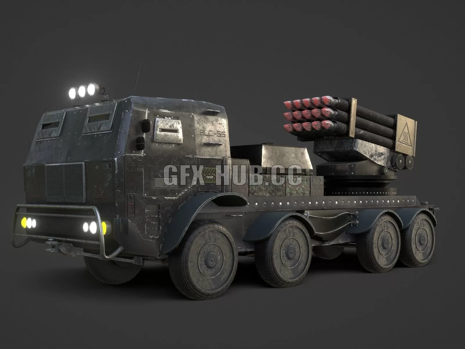 PBR Game 3D Model – BLC55 rocket launcher