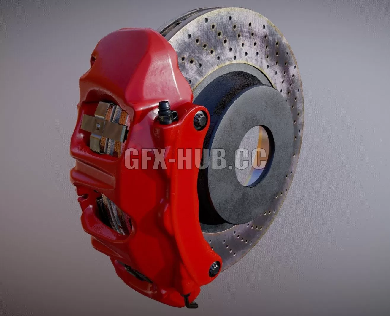 PBR Game 3D Model – Brake Assembly