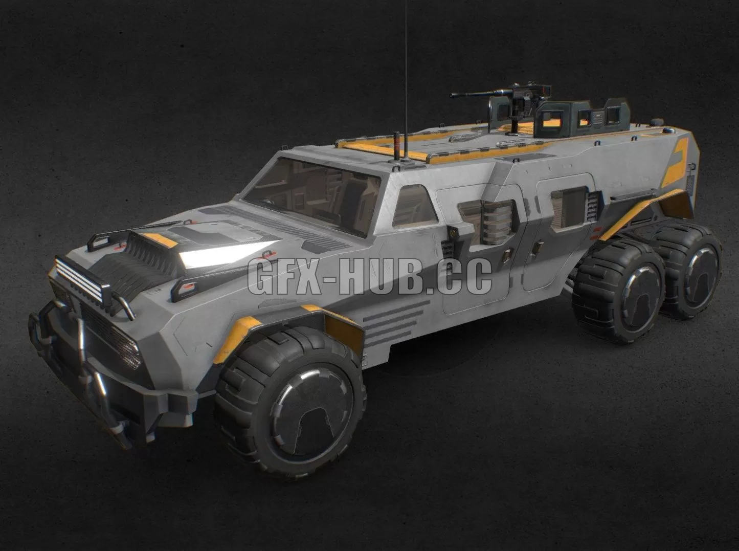 PBR Game 3D Model – BV-2 Armored Vehicle