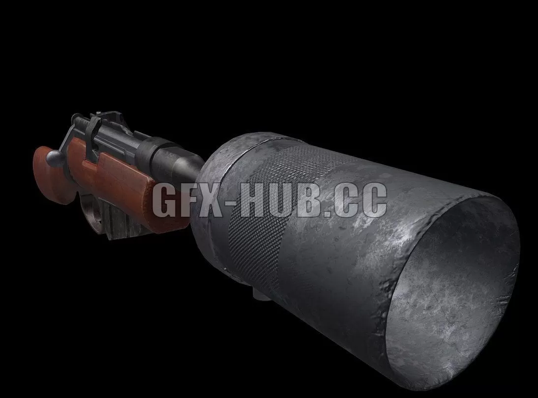 PBR Game 3D Model – CA-87 (Jawa Blaster)