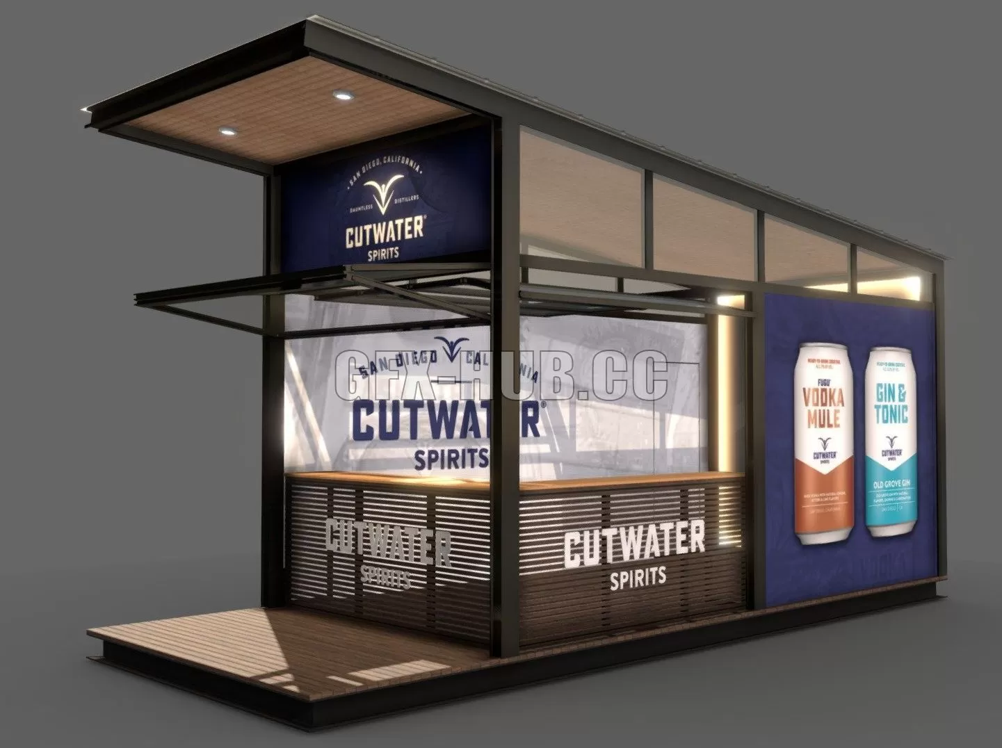 PBR Game 3D Model – CABINE MARKET DESIGN STORE OUTDOOR FURNITURE