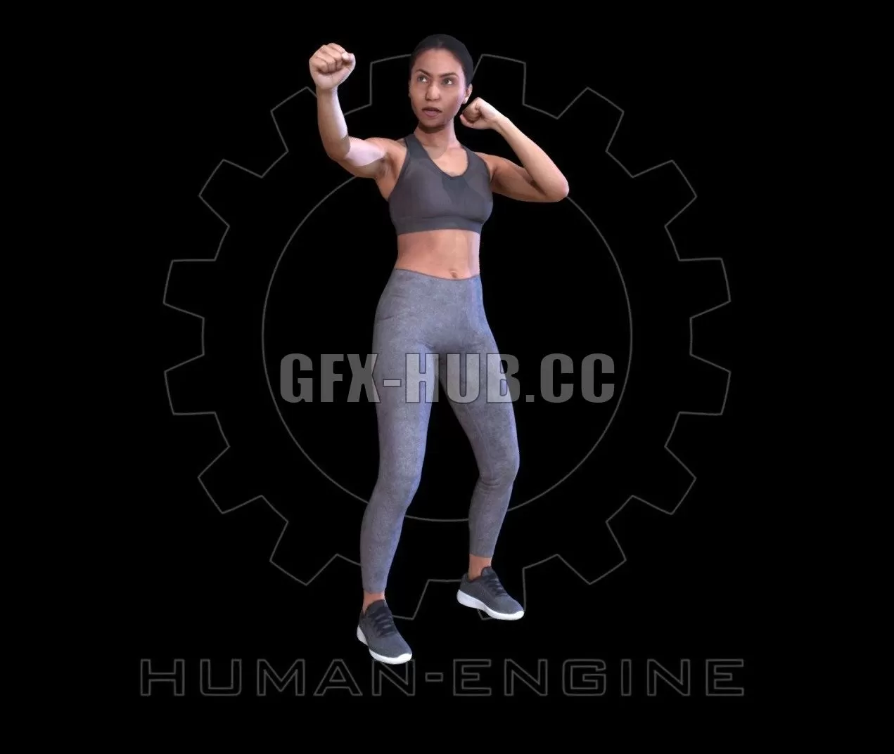 PBR Game 3D Model – Calypso Female Character