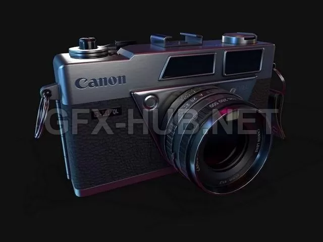 PBR Game 3D Model – Canon Vintage Camera