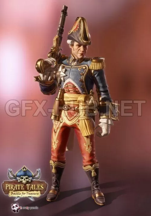 PBR Game 3D Model – Captain James Cook PBR