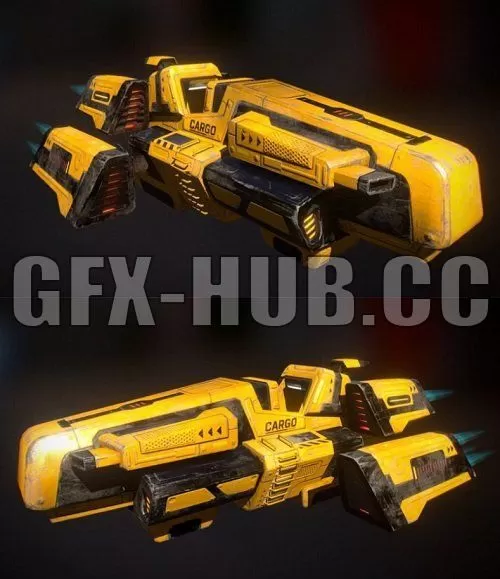 PBR Game 3D Model – Cargo Sky Transporter