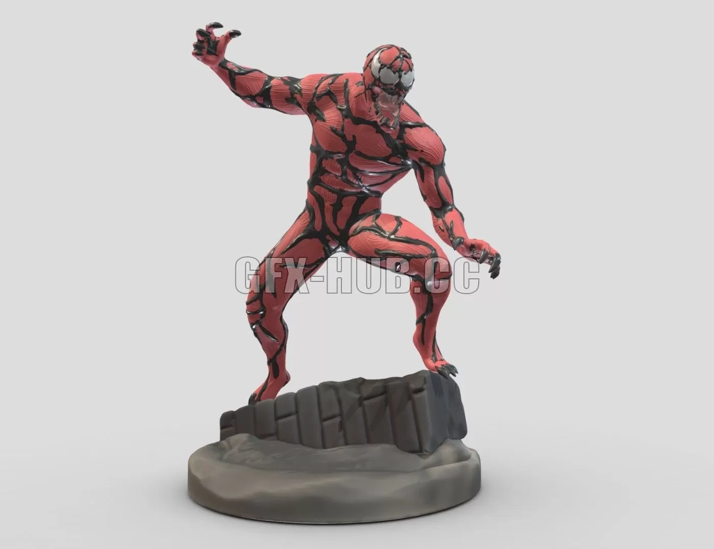 PBR Game 3D Model – Carnage Low Poly