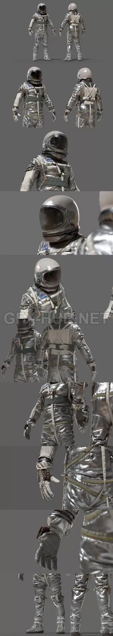 PBR Game 3D Model – Cgtrader – SPACESUIT NASA Mercury Navy Mark IV