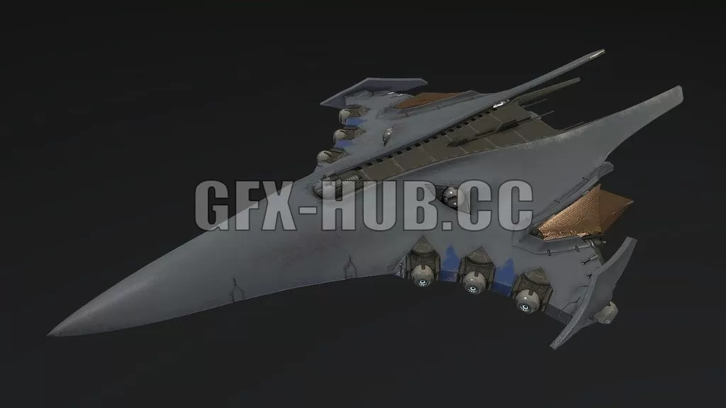 PBR Game 3D Model – Champion Class Cruiser