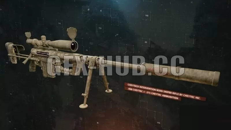 PBR Game 3D Model – CheyTac M200 Intervention