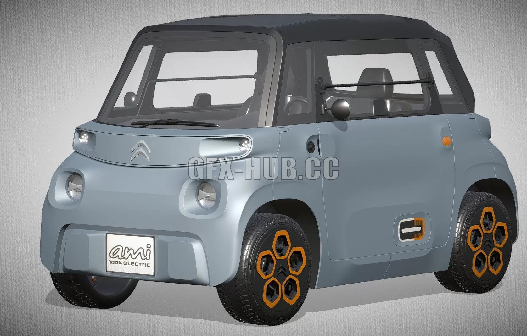 PBR Game 3D Model – Citroen Ami