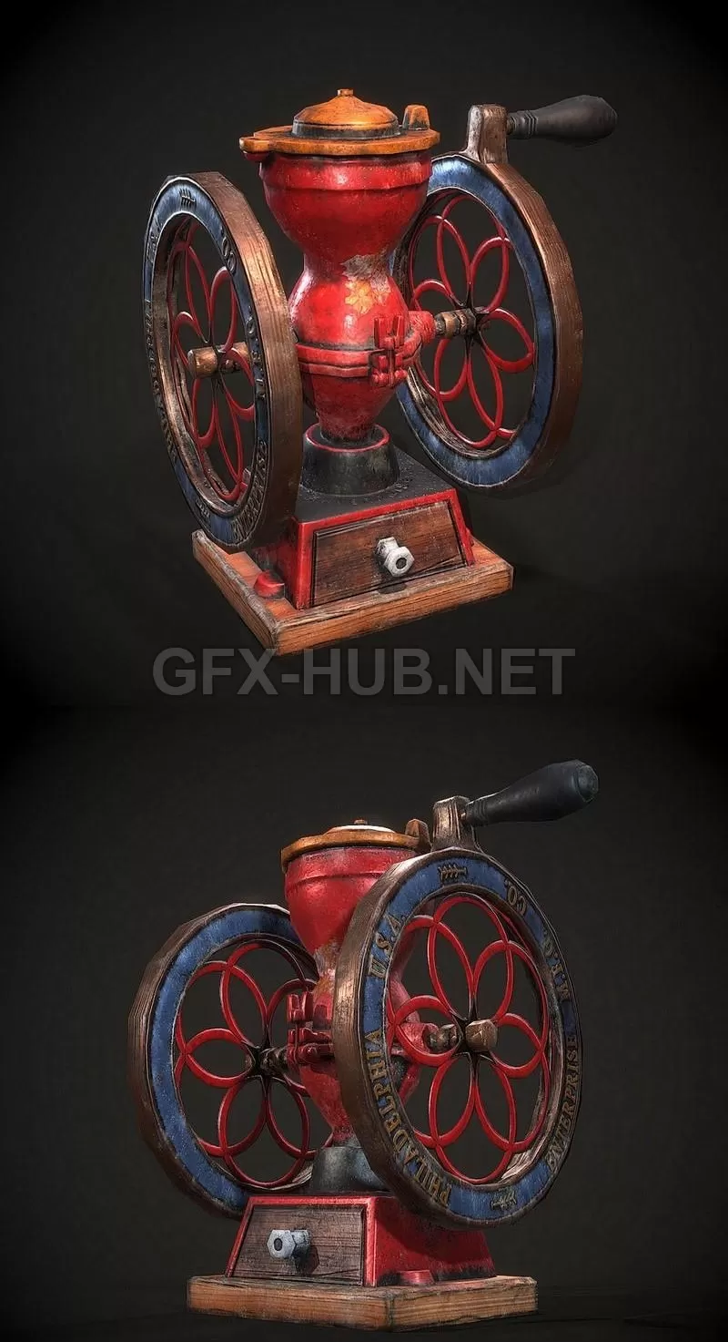 PBR Game 3D Model – Coffee Grinder