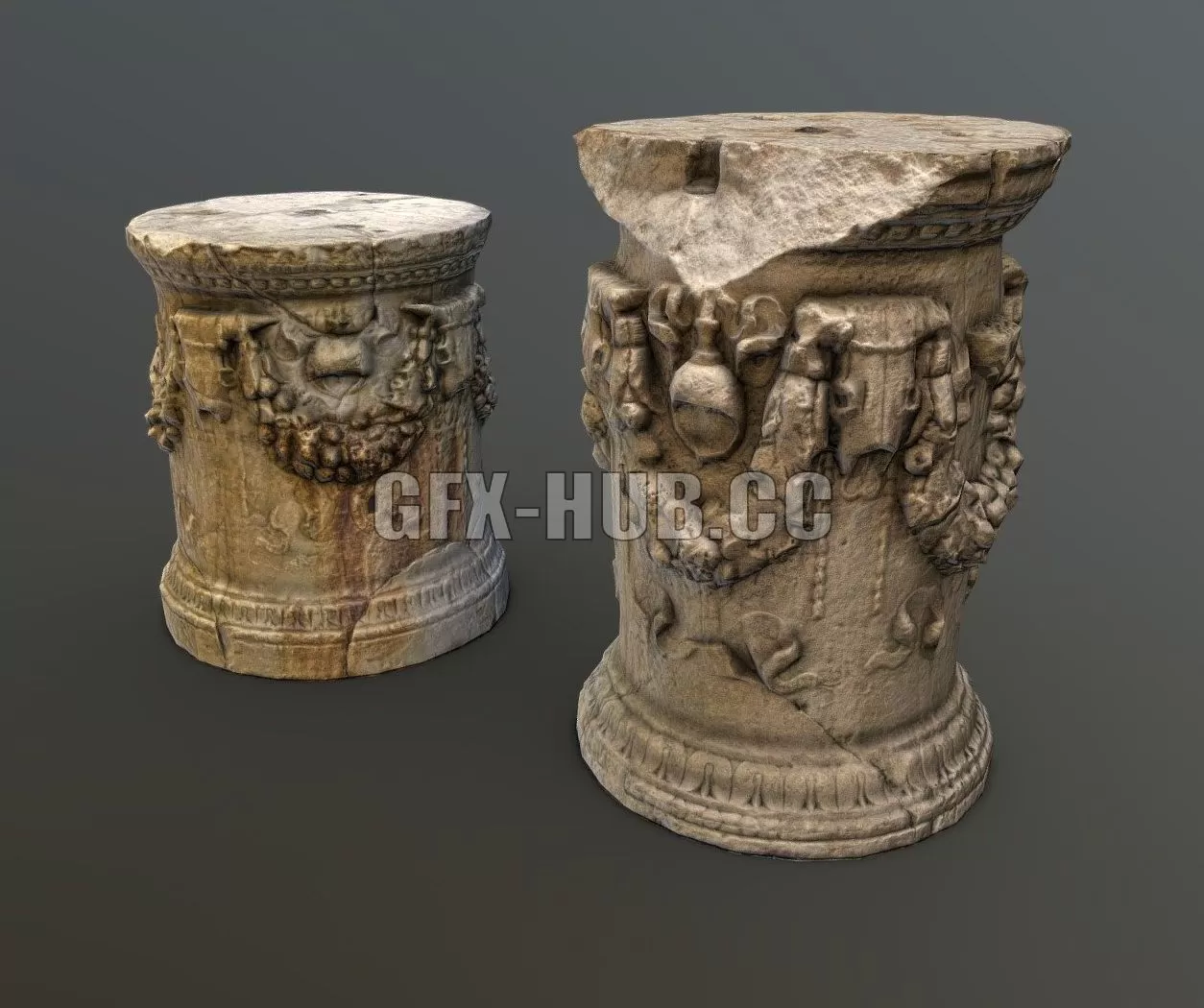 PBR Game 3D Model – Column Base