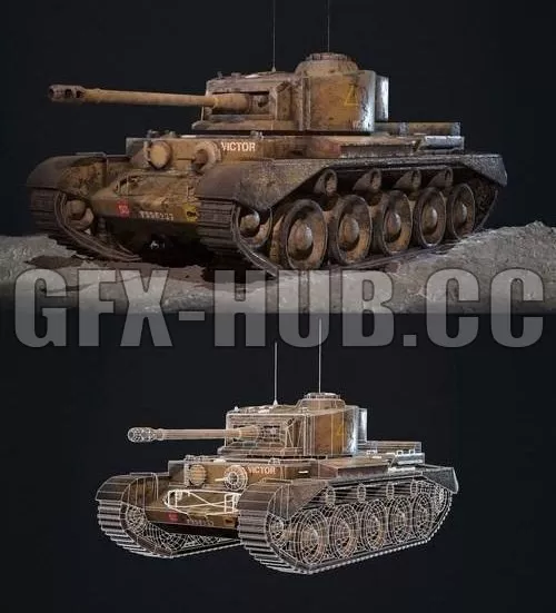 PBR Game 3D Model – Comet Tank Mesh PBR