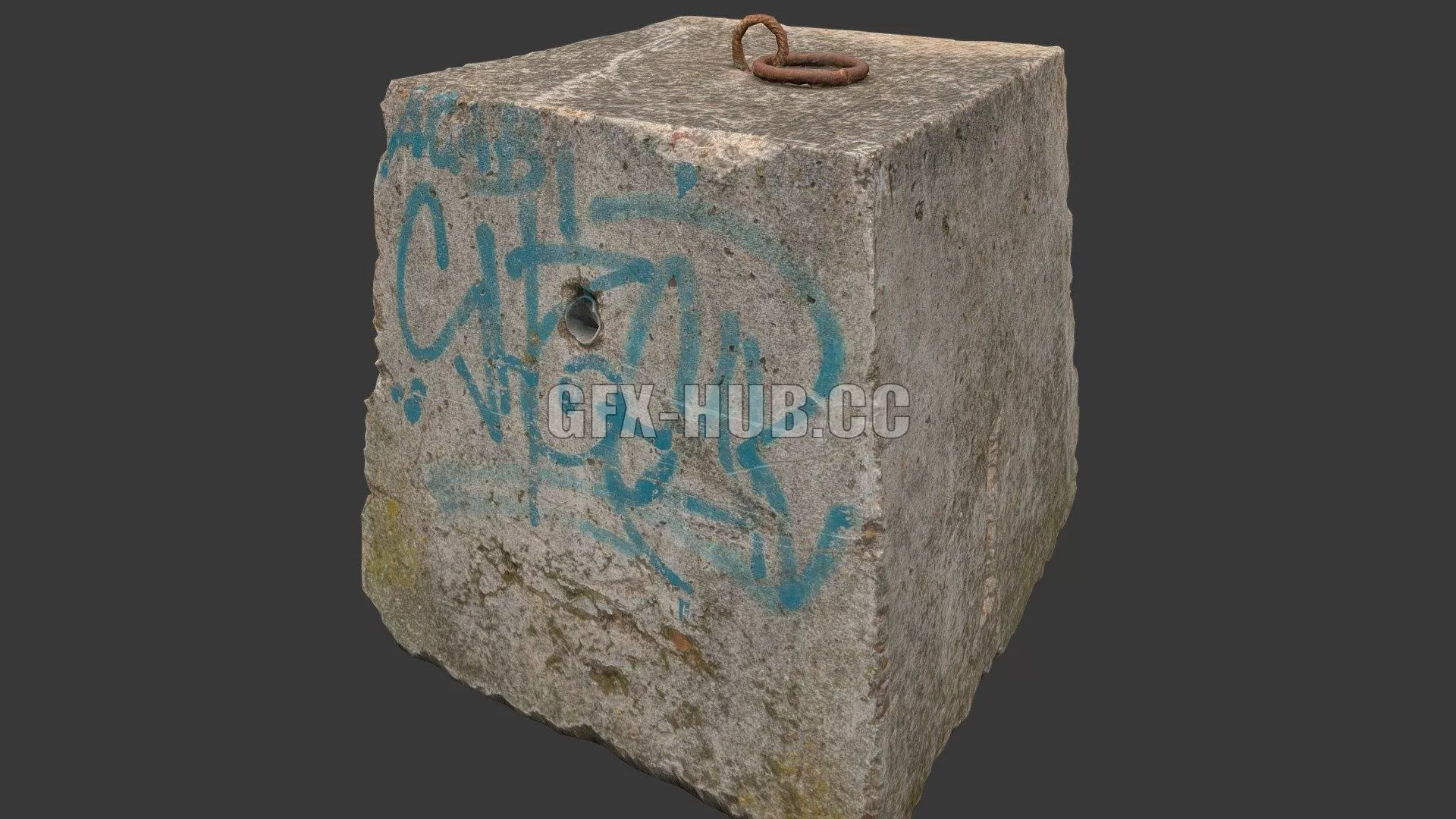 PBR Game 3D Model – Concrete scan No 9