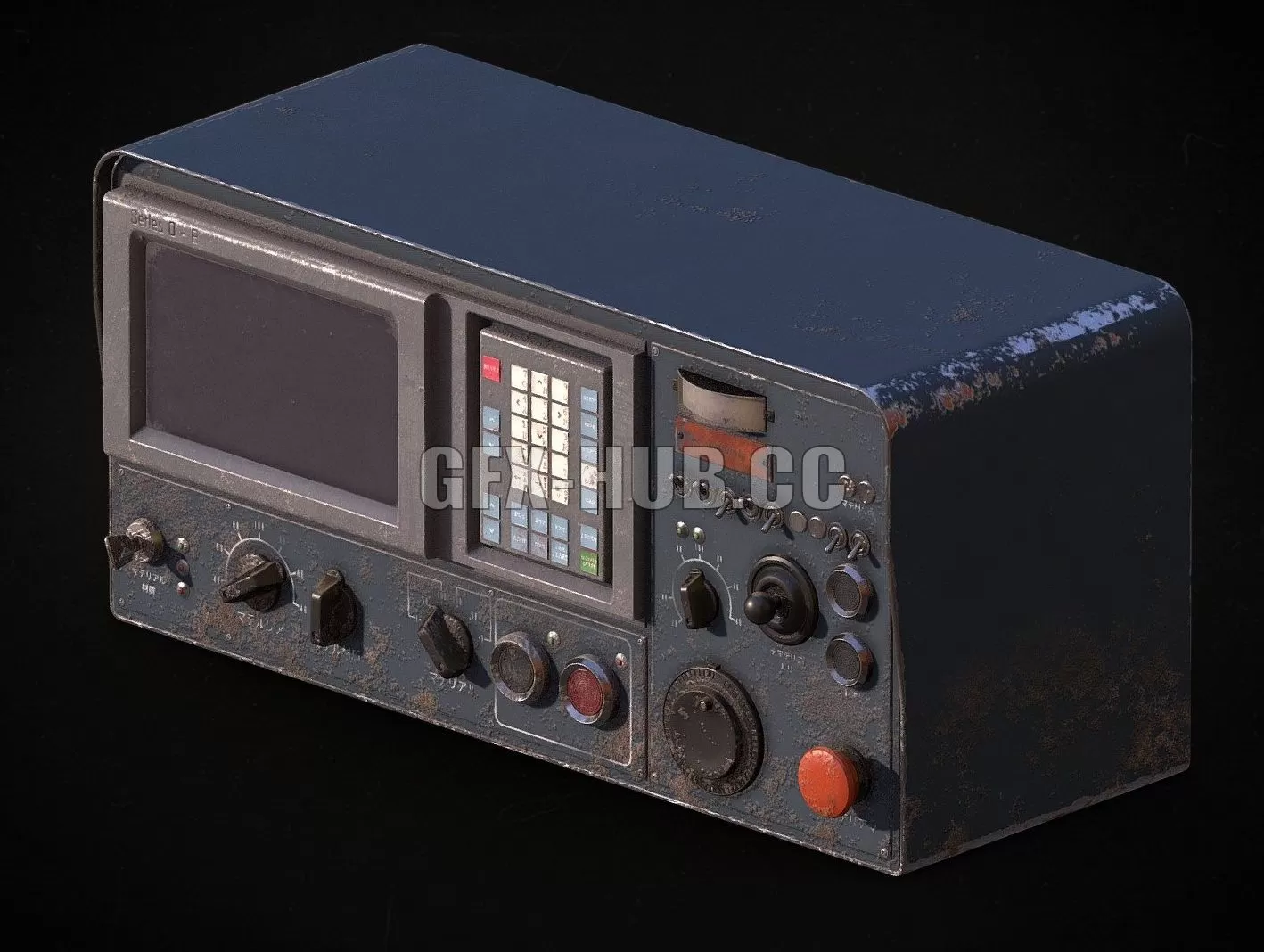 PBR Game 3D Model – Consle abandoned old