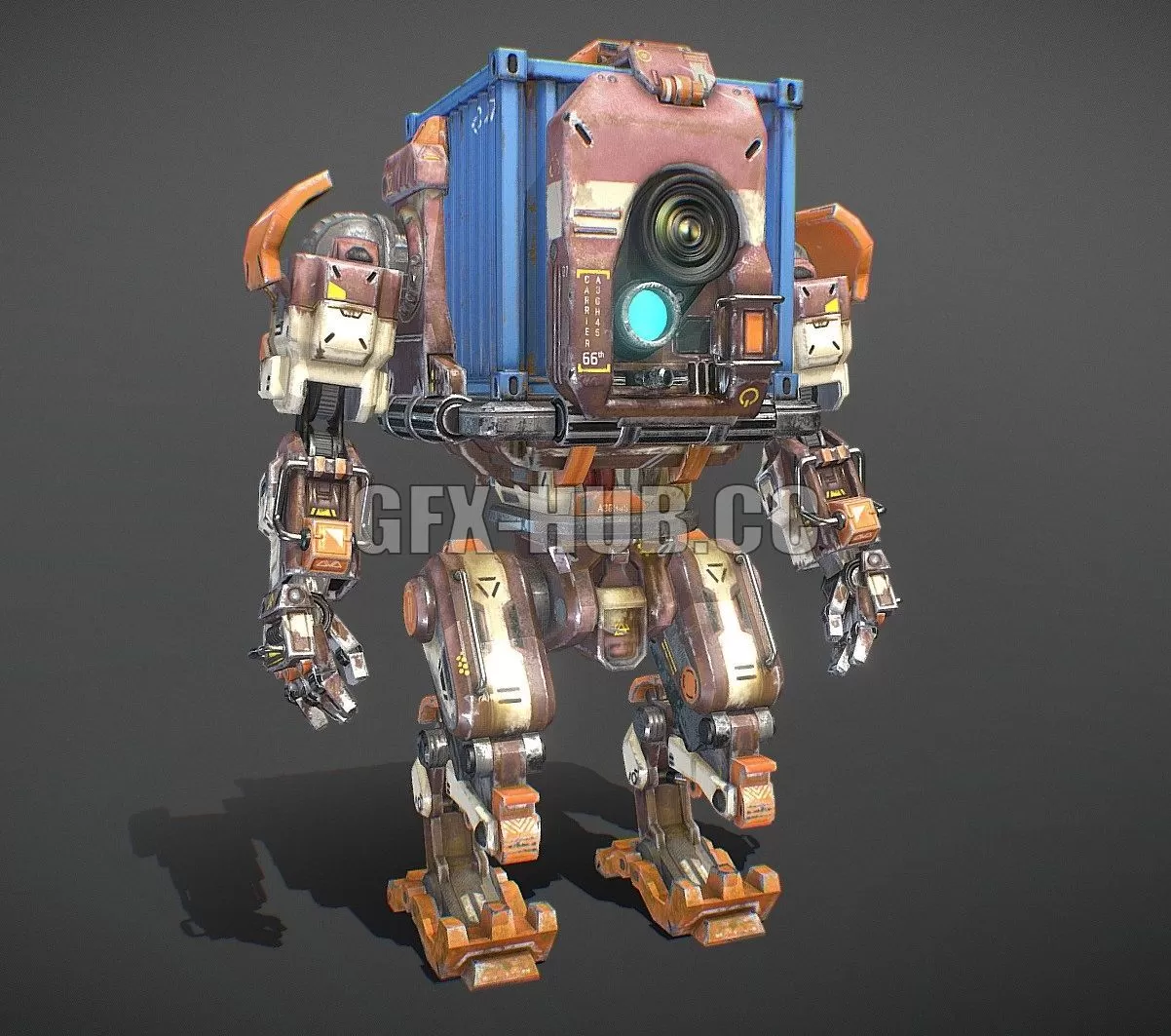 PBR Game 3D Model – Container Mech Robot