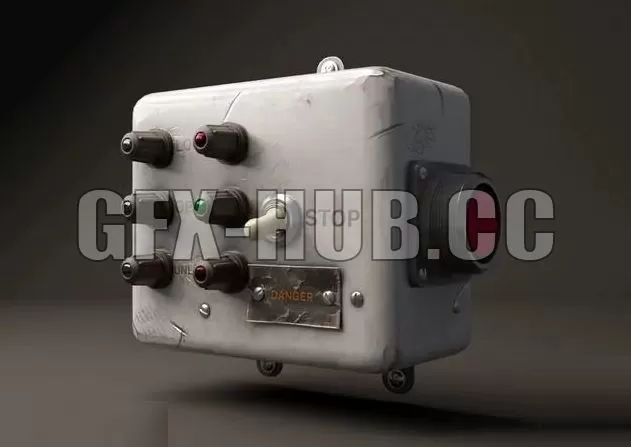 PBR Game 3D Model – Control Panel USSR