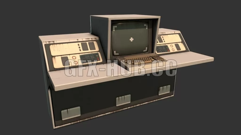 PBR Game 3D Model – Corroded Terminal