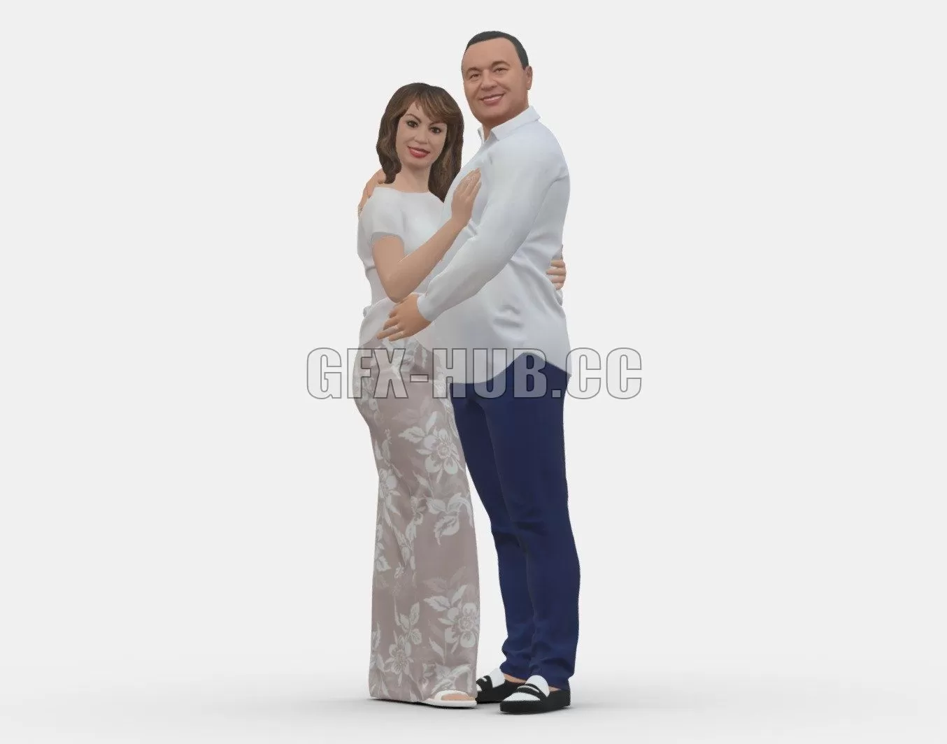 PBR Game 3D Model – Couple 1120