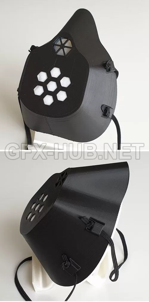 PBR Game 3D Model – Covid 19 Mask with Exhale Valve 3D print model