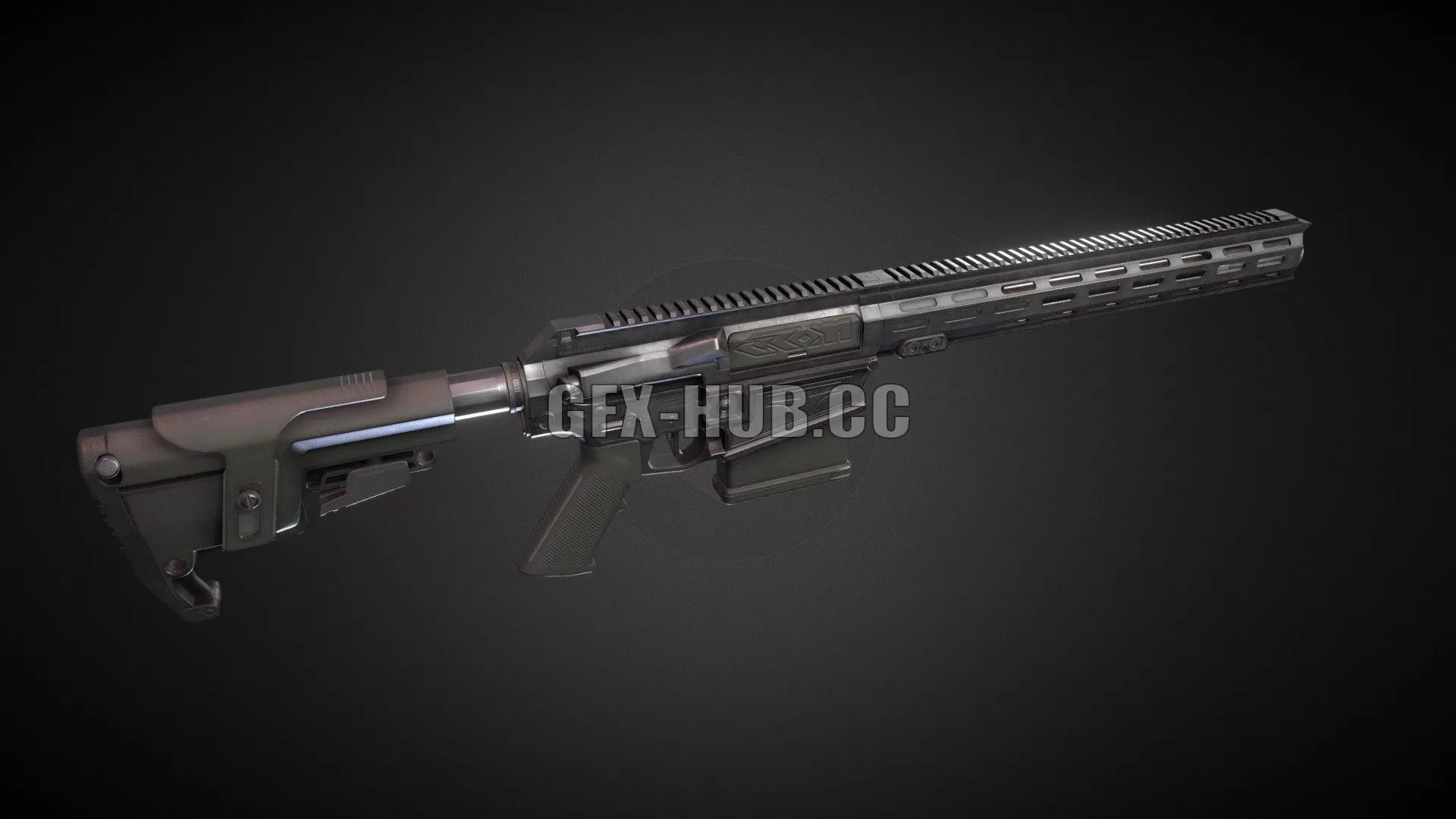 PBR Game 3D Model – CROM CR-7 500 Blackout