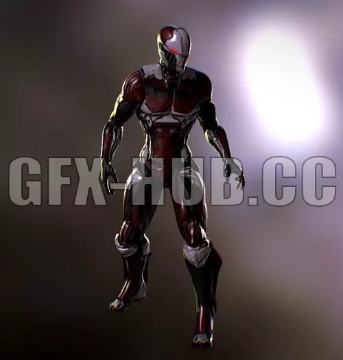 PBR Game 3D Model – Cyber Killer