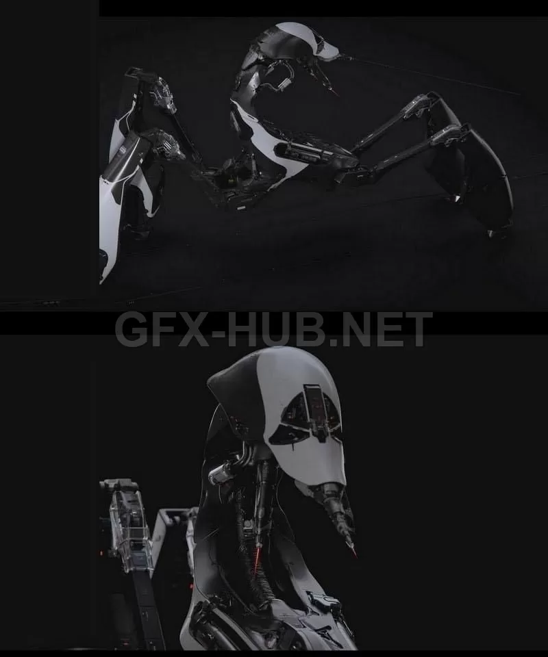 PBR Game 3D Model – Cyber Scorpion Bot