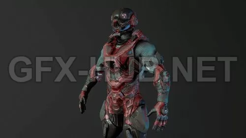 PBR Game 3D Model – Cybernetist Game Ready Rigged Character