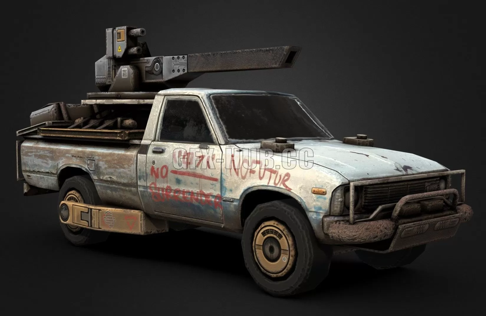 PBR Game 3D Model – Cyberpunk Technical