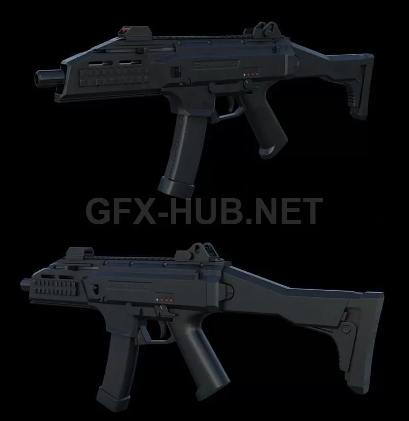PBR Game 3D Model – CZ Scorpion EVO PBR