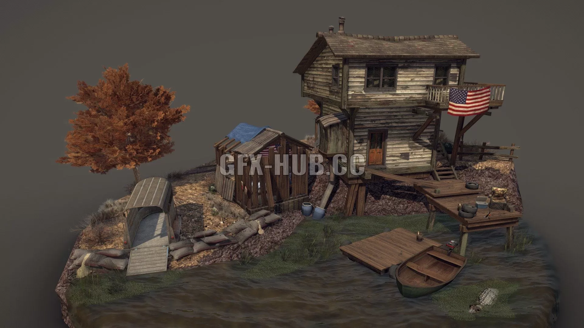 PBR Game 3D Model – Dae Diorama