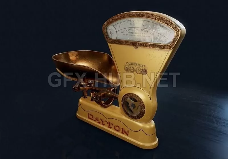 PBR Game 3D Model – Dayton scales