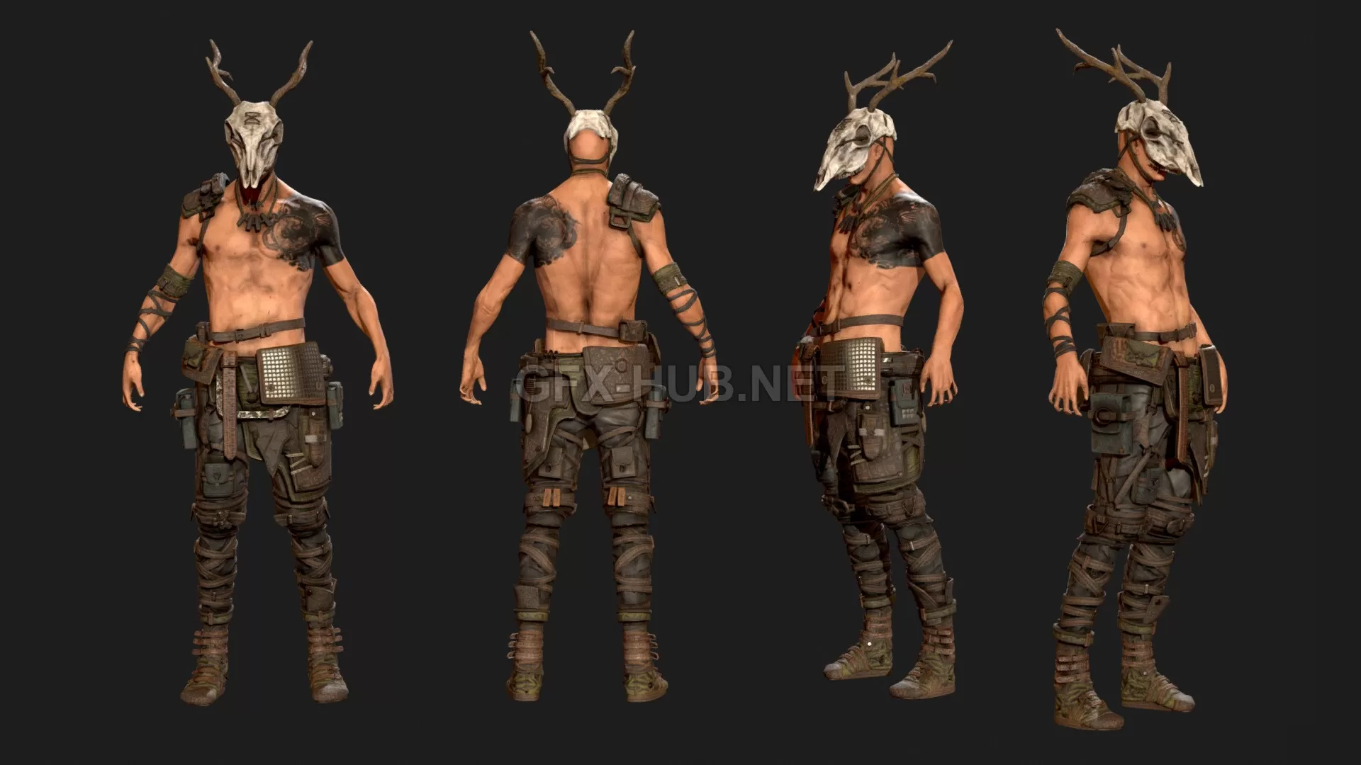 PBR Game 3D Model – Deer 315
