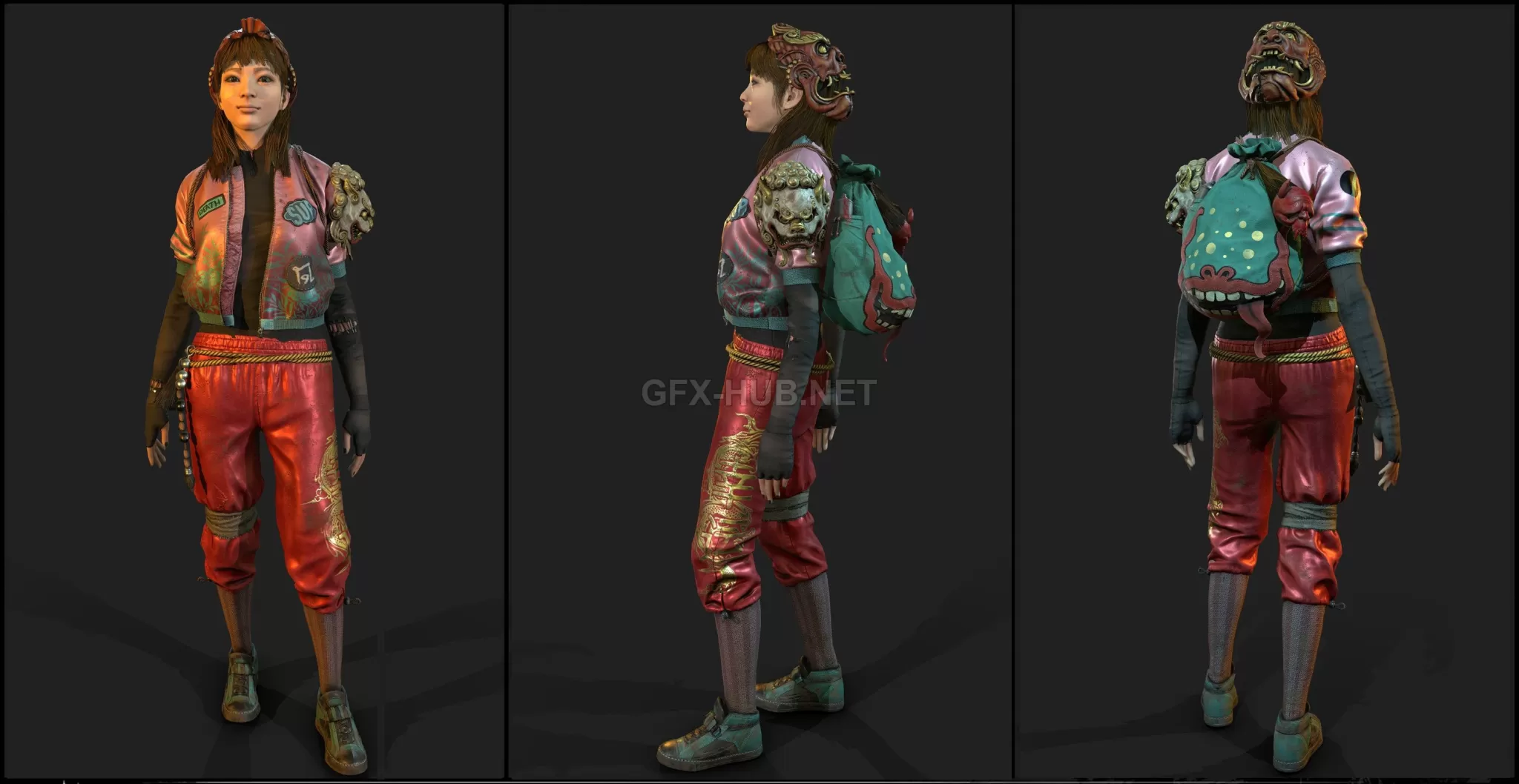 PBR Game 3D Model – Demon Slayer – Feng Ming-Dead By Daylight