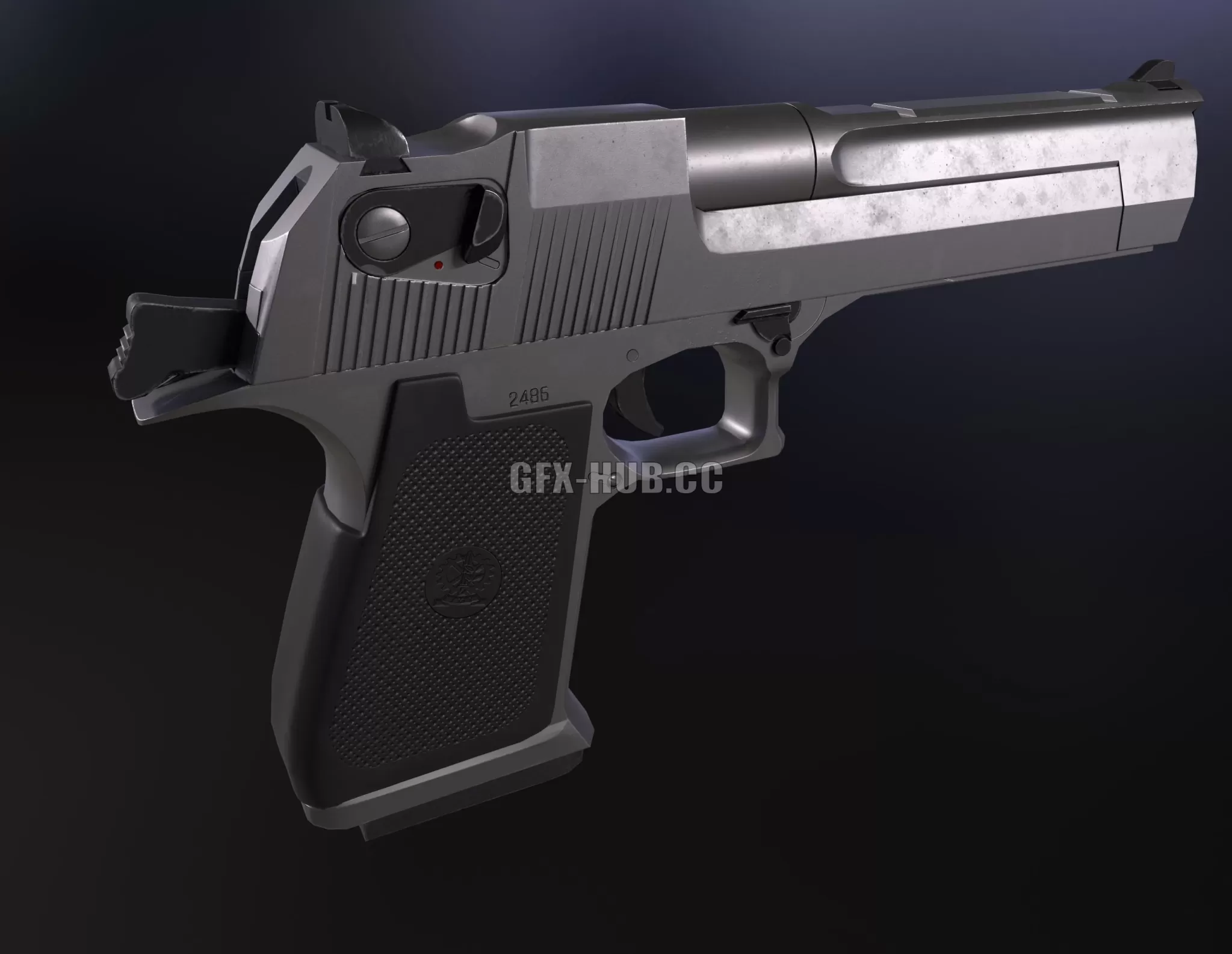 PBR Game 3D Model – Desert Eagle gun