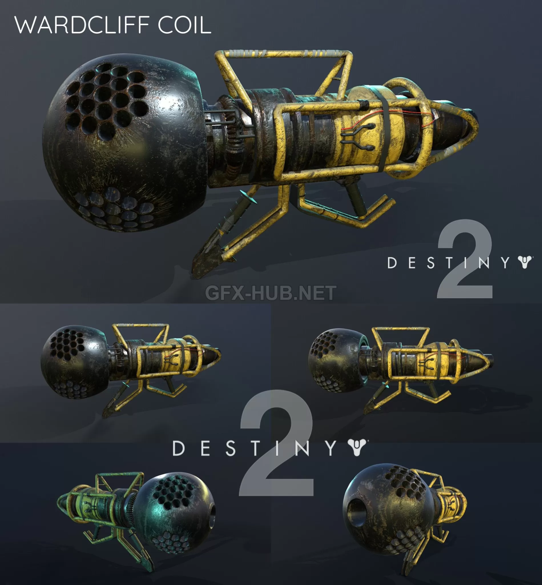 PBR Game 3D Model – Destiny 2 Fan art of the Wardcliff Coil