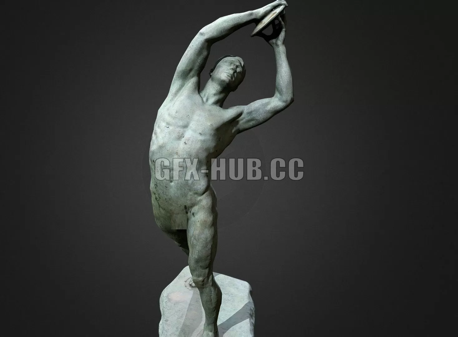 PBR Game 3D Model – Discobolus Sculpture