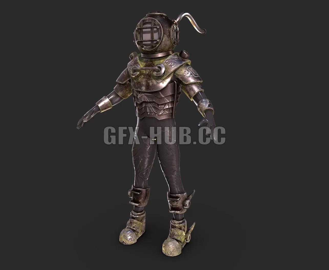 PBR Game 3D Model – Diver guy