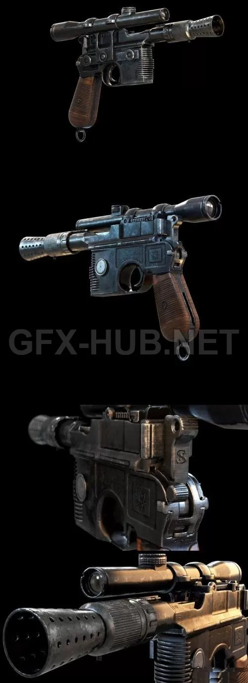 PBR Game 3D Model – DL-44 PBR