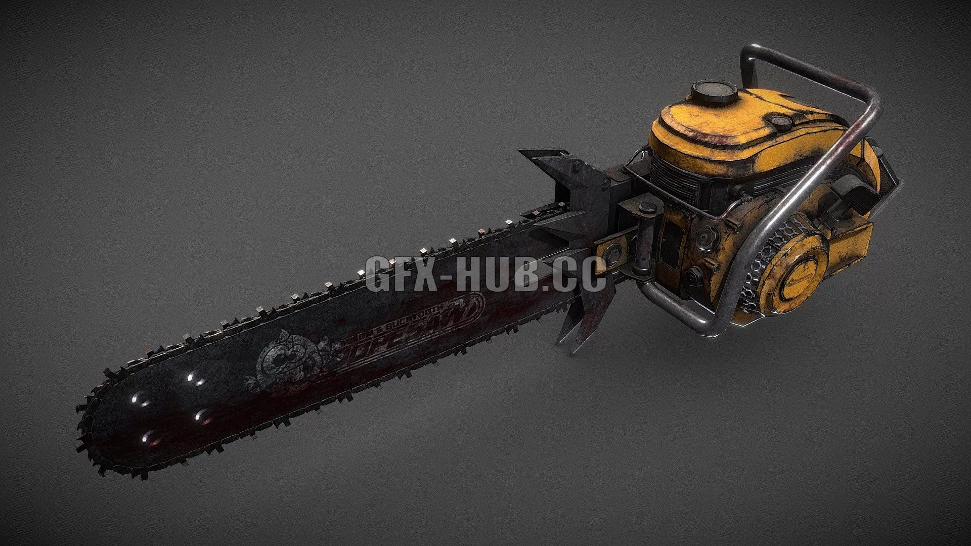 PBR Game 3D Model – Doom Eternal Chainsaw