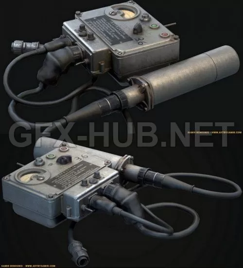 PBR Game 3D Model – DP-3B Dosimeter PBR