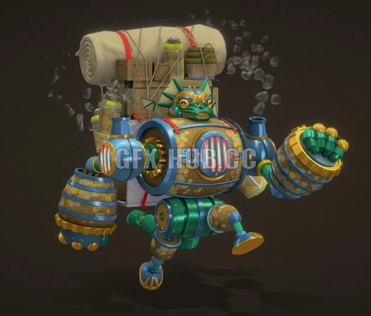 PBR Game 3D Model – Dragon Robot