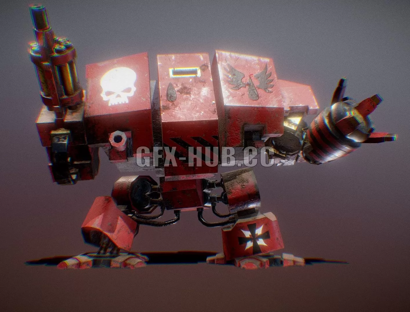 PBR Game 3D Model – Dreadnought Crush