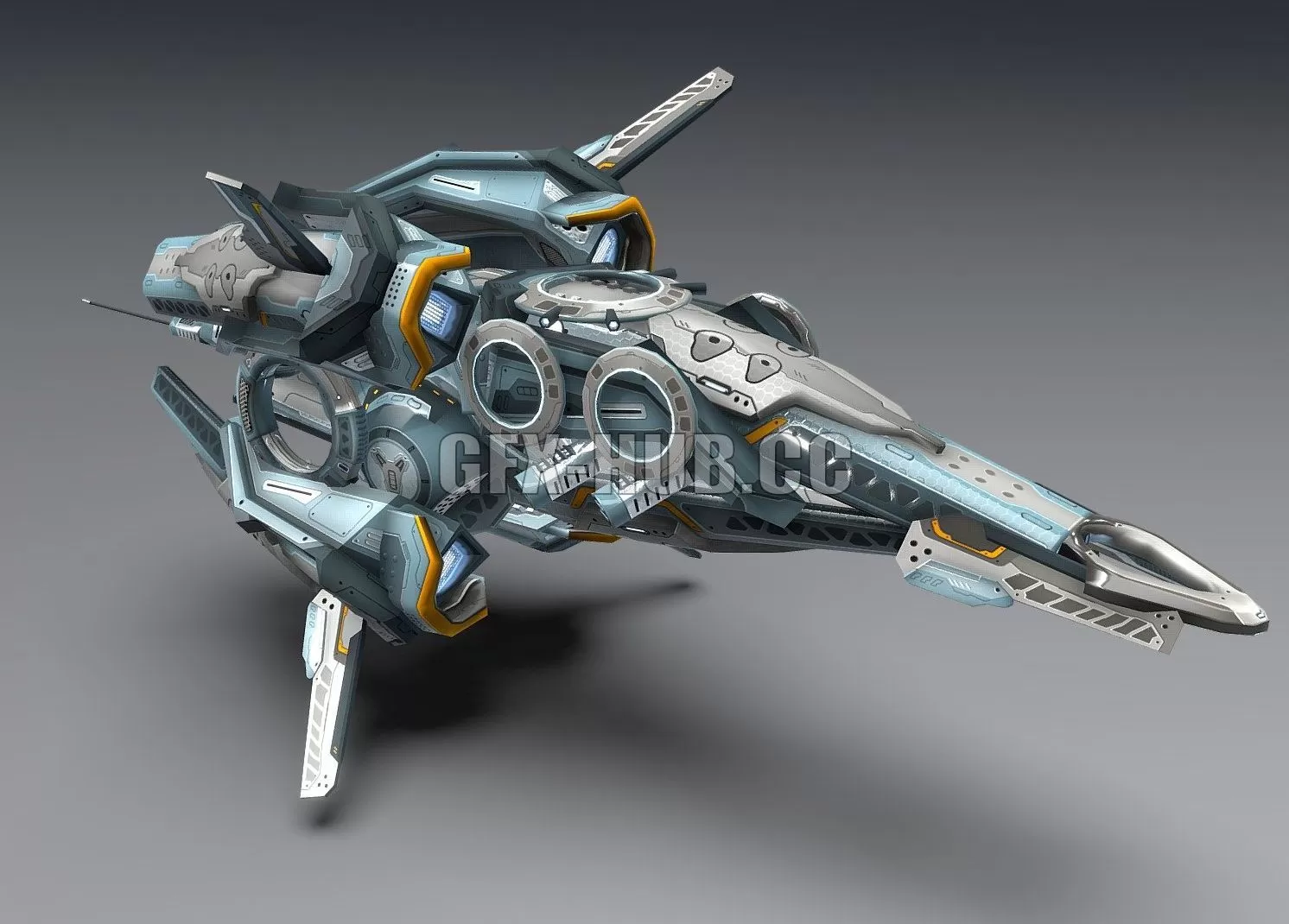 PBR Game 3D Model – Drone V8 Cybertech