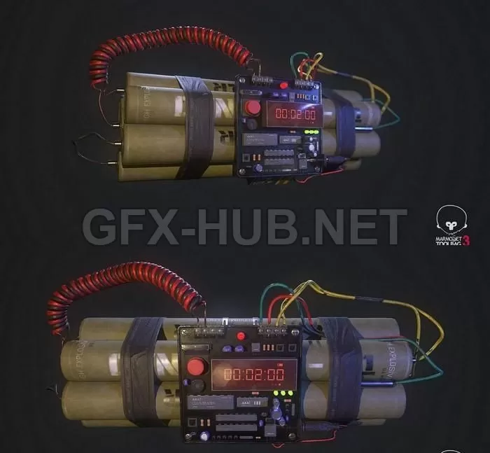 PBR Game 3D Model – Dynamite