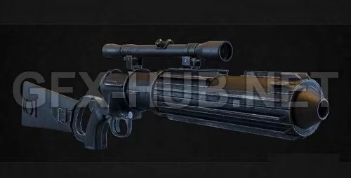 PBR Game 3D Model – EE-3 Carbine