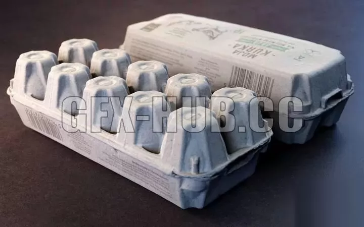 PBR Game 3D Model – EggBox