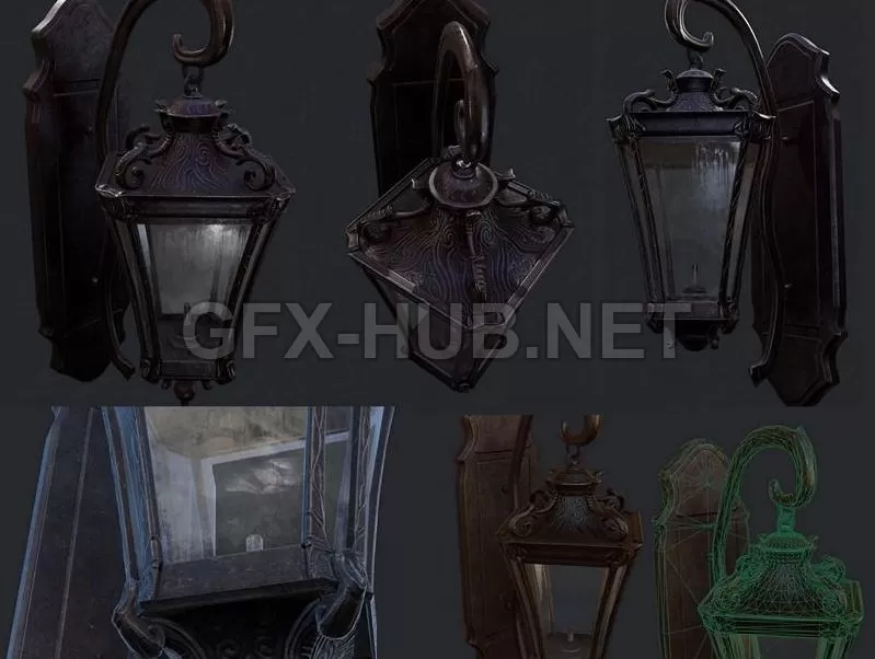 PBR Game 3D Model – Eldritch Gas Lantern