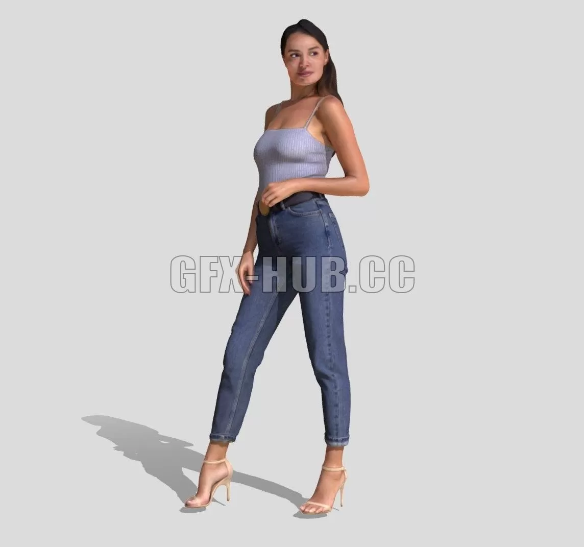 PBR Game 3D Model – Elena 1067